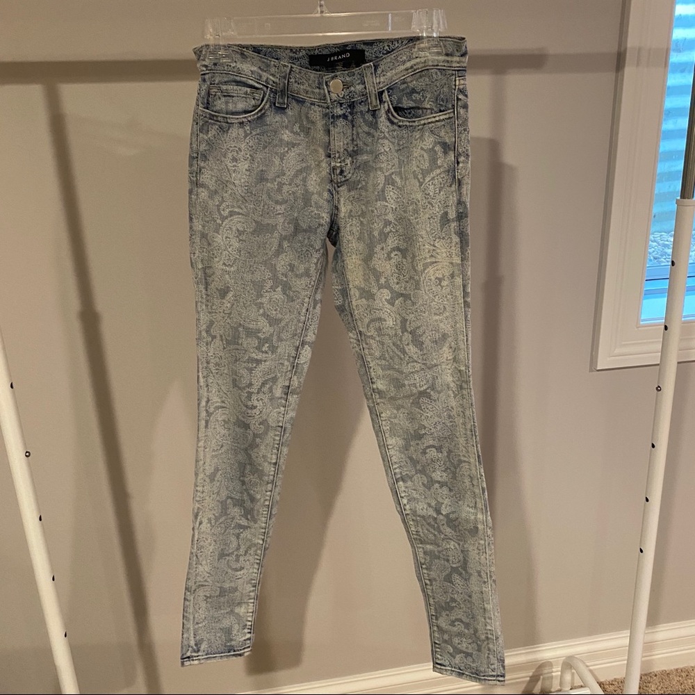 J Brand Bandana Print Jeans